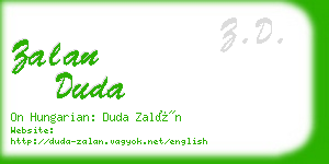 zalan duda business card